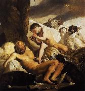 CAMPEN, Jacob van Argus, Mercury and Io oil